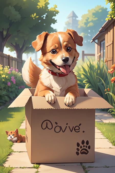 390097-2871986032-super cute,(no humans,_1.2),(best quality, masterpiece), (lovely dog_1.4), tongue out,Getting out of the box, (cardboard box_1.0.png